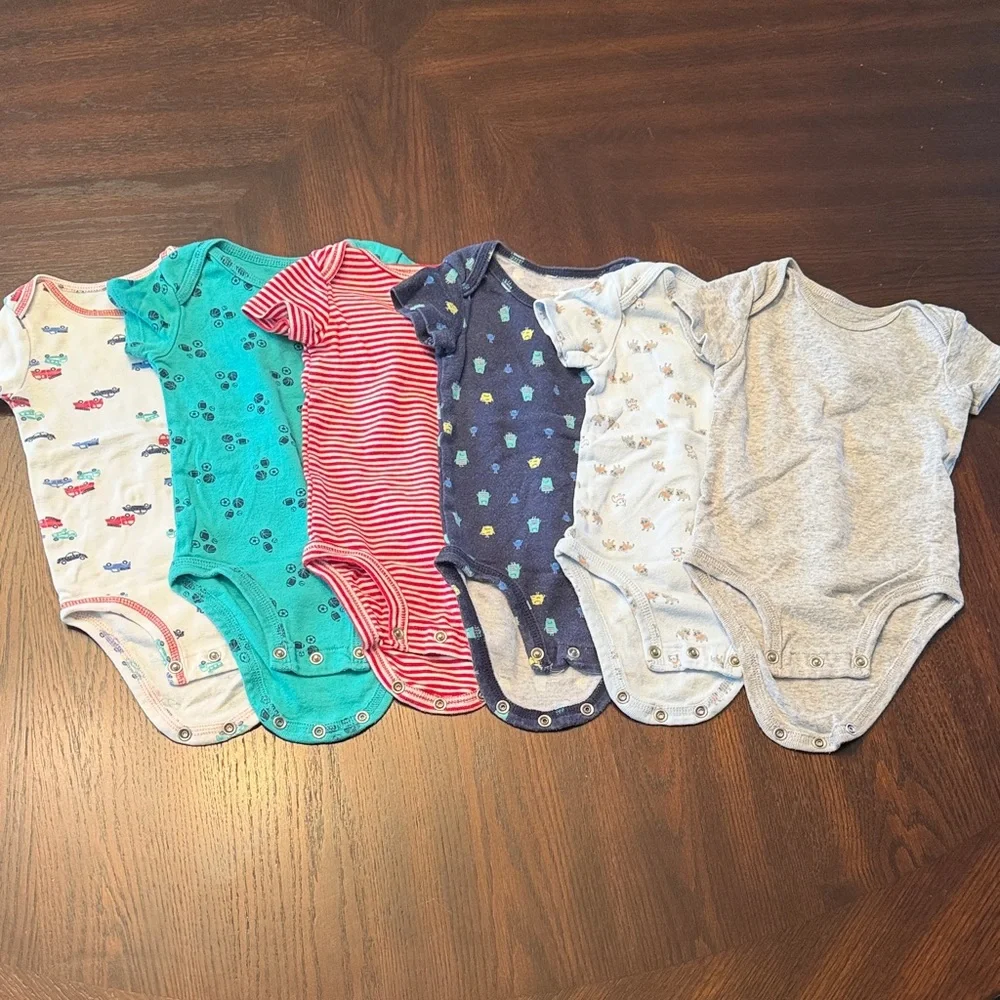 11 Pc Baby Boy Onesie Bundle 3–6M | Carter’s Short & Long Sleeve Set